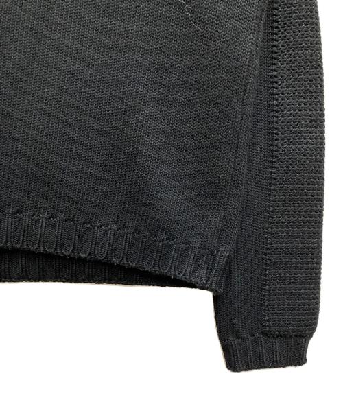 EMPORIO ARMANI（エンポリオ アルマーニ）EMPORIO ARMANI (エンポリオ アルマーニ) 90s～00s レザーニット切替ジャケット ブラック サイズ:Sの古着・服飾アイテム