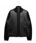 EMPORIO ARMANI（エンポリオ アルマーニ）の古着「90s～00s レザーニット切替ジャケット」｜ブラック