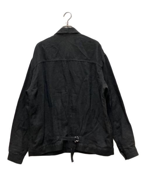 SLOW&CO（スロウアンドコー）SLOW&CO (スロウアンドコー) リネントラッカージャケット ブラック サイズ:3の古着・服飾アイテム