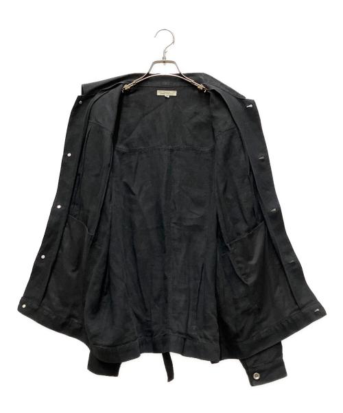 SLOW&CO（スロウアンドコー）SLOW&CO (スロウアンドコー) リネントラッカージャケット ブラック サイズ:3の古着・服飾アイテム