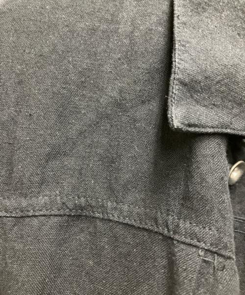 SLOW&CO（スロウアンドコー）SLOW&CO (スロウアンドコー) リネントラッカージャケット ブラック サイズ:3の古着・服飾アイテム