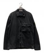 STONE ISLANDストーンアイランド）の古着「OLD Treatment Organic Cotton Overshirt」｜ブラック