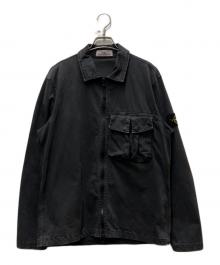 STONE ISLAND（ストーンアイランド）の古着「OLD Treatment Organic Cotton Overshirt」｜ブラック