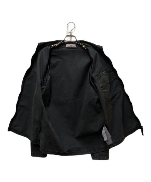 STONE ISLAND（ストーンアイランド）STONE ISLAND (ストーンアイランド) OLD Treatment Organic Cotton Overshirt ブラック サイズ:Mの古着・服飾アイテム