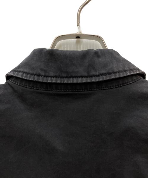 STONE ISLAND（ストーンアイランド）STONE ISLAND (ストーンアイランド) OLD Treatment Organic Cotton Overshirt ブラック サイズ:Mの古着・服飾アイテム