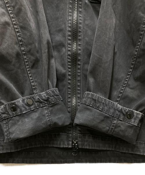 STONE ISLAND（ストーンアイランド）STONE ISLAND (ストーンアイランド) OLD Treatment Organic Cotton Overshirt ブラック サイズ:Mの古着・服飾アイテム
