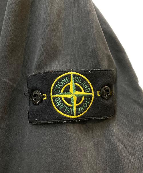 STONE ISLAND（ストーンアイランド）STONE ISLAND (ストーンアイランド) OLD Treatment Organic Cotton Overshirt ブラック サイズ:Mの古着・服飾アイテム