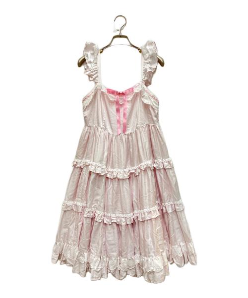 Angelic Pretty（アンジェリックプリティー）Angelic Pretty (アンジェリックプリティー) キャミティアードワンピース ホワイト サイズ:FREEの古着・服飾アイテム