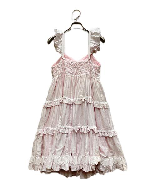 Angelic Pretty（アンジェリックプリティー）Angelic Pretty (アンジェリックプリティー) キャミティアードワンピース ホワイト サイズ:FREEの古着・服飾アイテム