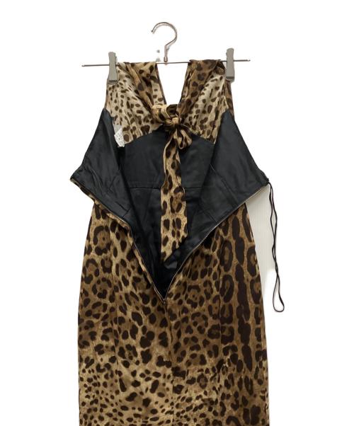 DOLCE & GABBANA（ドルチェ＆ガッバーナ）DOLCE & GABBANA (ドルチェ＆ガッバーナ) レオパード柄キャミワンピース ブラウン サイズ:36の古着・服飾アイテム