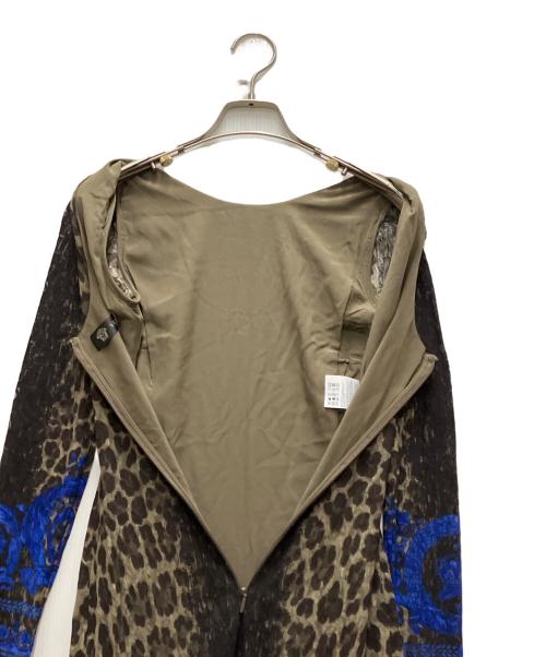 VERSACE（ヴェルサーチ）VERSACE (ヴェルサーチ) ヒョウ柄ワンピース グレー サイズ:38の古着・服飾アイテム