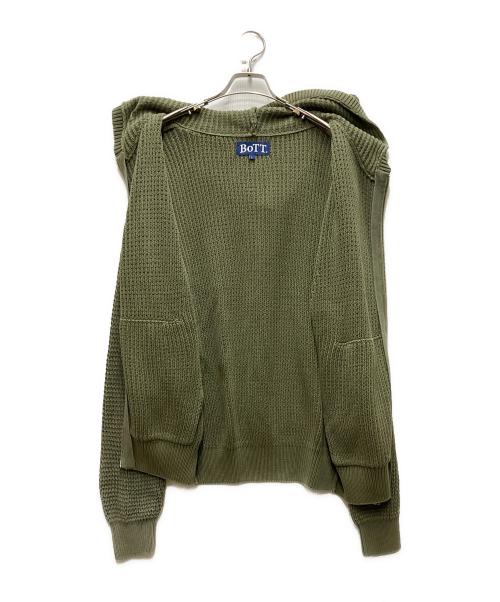 BoTT（ボット）BoTT (ボット) Knit Zip Hoodie グリーン サイズ:Lの古着・服飾アイテム
