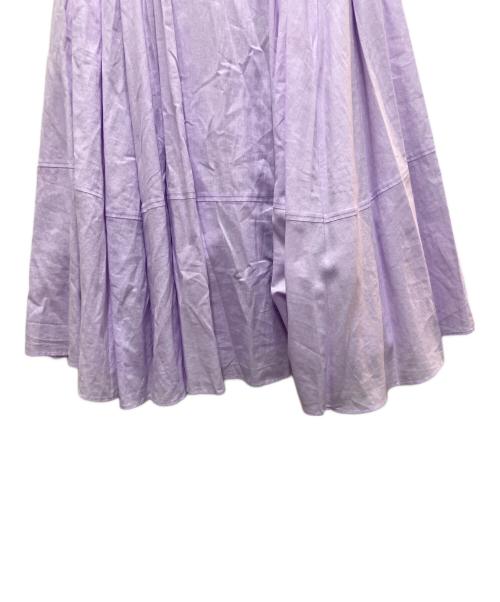 ebure（エブール）EBURE (エブール) リネンコットンツイル フレアスカート パープル サイズ:36の古着・服飾アイテム