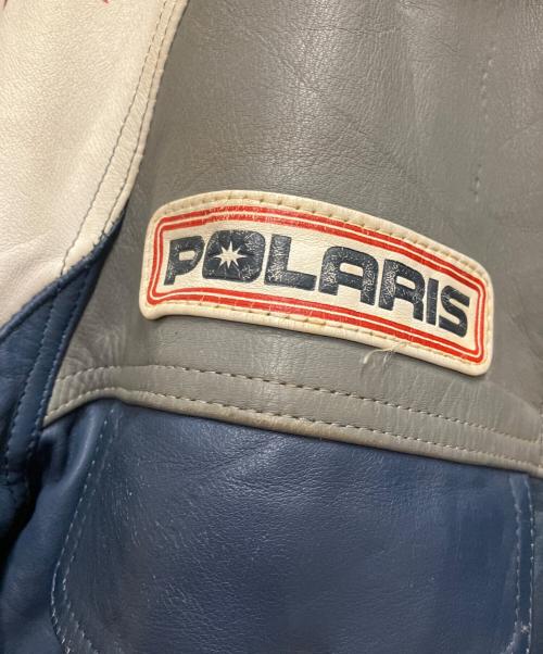 Polaris（ポラリス）POLARIS (ポラリス) レザーレーシングジャケット ネイビー サイズ:Sの古着・服飾アイテム