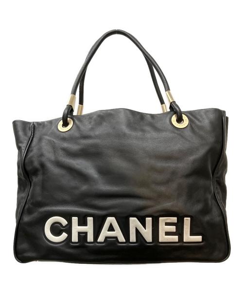 CHANEL（シャネル）CHANEL (シャネル) カメリアロゴトートバッグ ブラックの古着・服飾アイテム