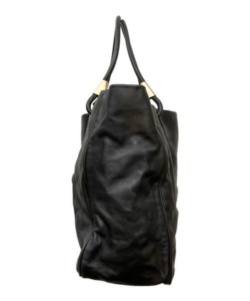 CHANEL（シャネル）CHANEL (シャネル) カメリアロゴトートバッグ ブラックの古着・服飾アイテム