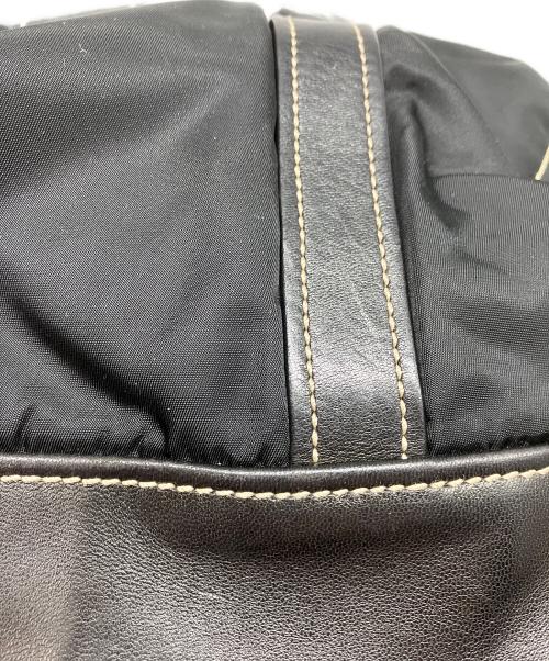 PRADA（プラダ）PRADA (プラダ) ナイロンレザーコンビハンドバッグ ブラックの古着・服飾アイテム