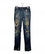 DOLCE & GABBANAドルチェ＆ガッバーナ）の古着「ダメージデニムパンツ」｜インディゴ