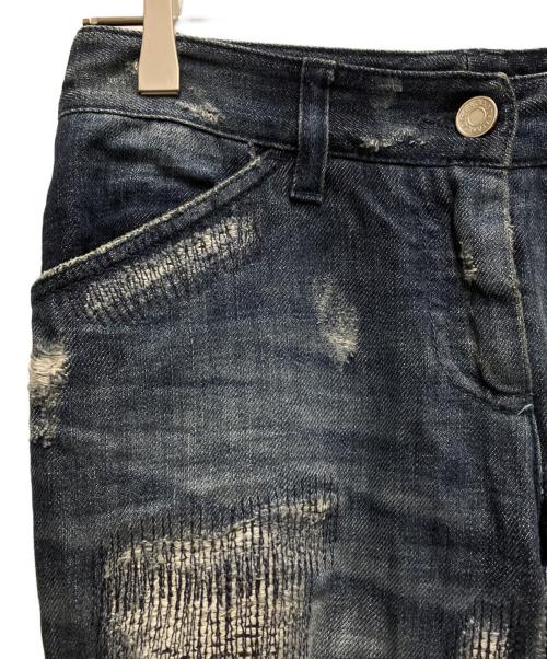 DOLCE & GABBANA（ドルチェ＆ガッバーナ）DOLCE & GABBANA (ドルチェ＆ガッバーナ) ダメージデニムパンツ インディゴ サイズ:36の古着・服飾アイテム