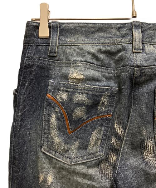 DOLCE & GABBANA（ドルチェ＆ガッバーナ）DOLCE & GABBANA (ドルチェ＆ガッバーナ) ダメージデニムパンツ インディゴ サイズ:36の古着・服飾アイテム