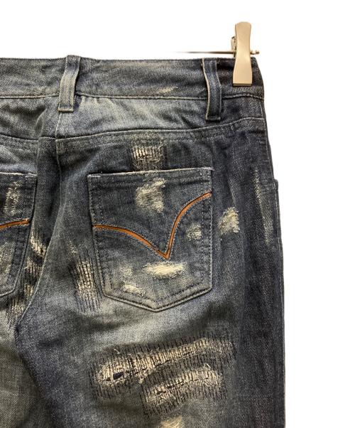 DOLCE & GABBANA（ドルチェ＆ガッバーナ）DOLCE & GABBANA (ドルチェ＆ガッバーナ) ダメージデニムパンツ インディゴ サイズ:36の古着・服飾アイテム