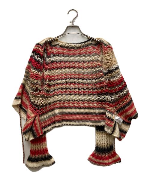 PERVERZE（パーバーズ）PERVERZE (パーバーズ) Face Hand Knit Cardigan マルチカラー サイズ:FREEの古着・服飾アイテム