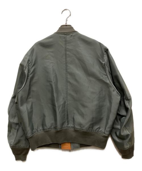 VEIN（ヴェイン）VEIN (ヴェイン) RIVERSE SATIN MA-1 オリーブ サイズ:2の古着・服飾アイテム