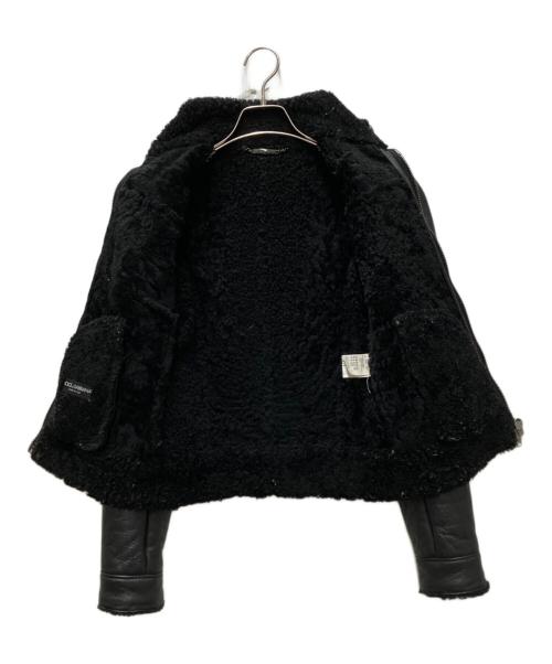 DOLCE & GABBANA（ドルチェ＆ガッバーナ）DOLCE & GABBANA (ドルチェ＆ガッバーナ) ラムスキンボアジャケット ブラック サイズ:36の古着・服飾アイテム