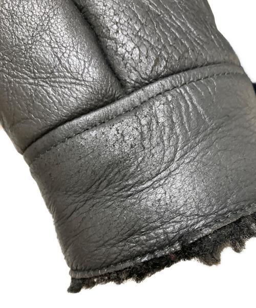 DOLCE & GABBANA（ドルチェ＆ガッバーナ）DOLCE & GABBANA (ドルチェ＆ガッバーナ) ラムスキンボアジャケット ブラック サイズ:36の古着・服飾アイテム