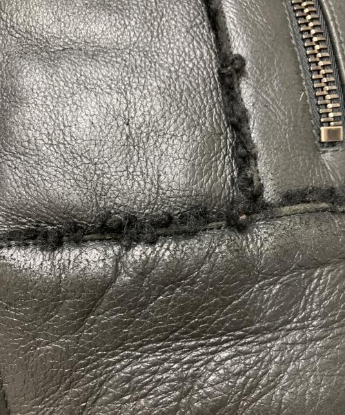 DOLCE & GABBANA（ドルチェ＆ガッバーナ）DOLCE & GABBANA (ドルチェ＆ガッバーナ) ラムスキンボアジャケット ブラック サイズ:36の古着・服飾アイテム