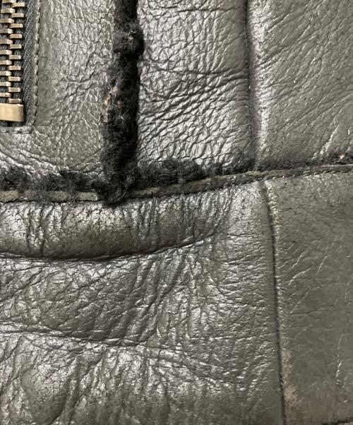 DOLCE & GABBANA（ドルチェ＆ガッバーナ）DOLCE & GABBANA (ドルチェ＆ガッバーナ) ラムスキンボアジャケット ブラック サイズ:36の古着・服飾アイテム