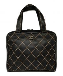 CHANEL（シャネル）の古着「ワイルドステッチ ハンドバッグ」｜ブラック