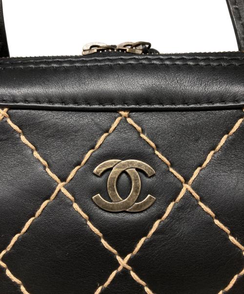 CHANEL（シャネル）CHANEL (シャネル) ワイルドステッチ ハンドバッグ ブラックの古着・服飾アイテム