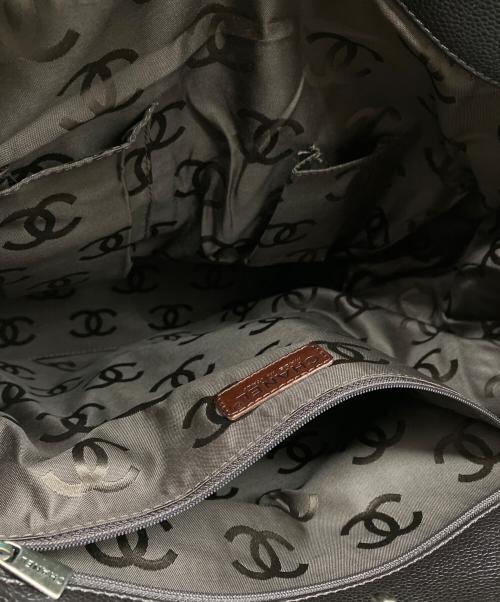 CHANEL（シャネル）CHANEL (シャネル) ココマーク ターンロック キャビアスキン 2WAYトートバッグ ブラウンの古着・服飾アイテム