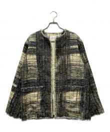 Ameri（アメリ）の古着「LADY LIKE PRINT TWEEDS JACKET」｜ブラック×イエロー