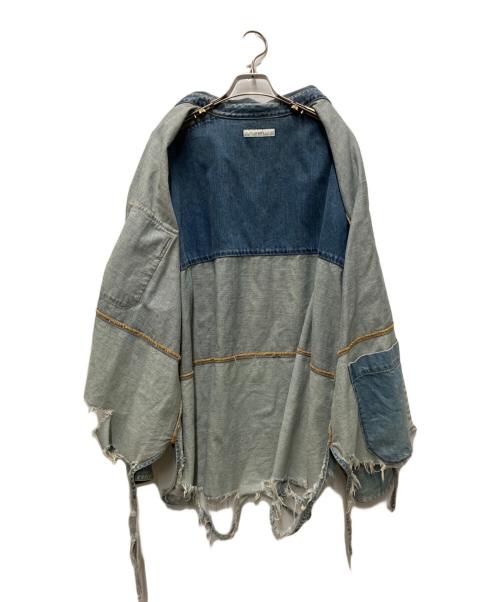 jieda（ジエダ）Jieda (ジエダ) 23AW 2TONE DAMAGE OVER DENIM SHIRT ブルー サイズ:1の古着・服飾アイテム
