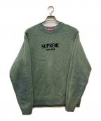 SUPREMEシュプリーム）の古着「24FW Flocked Logo Sweater」｜グリーン