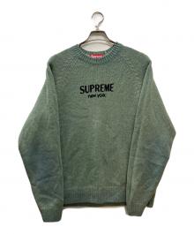 SUPREME（シュプリーム）の古着「24FW Flocked Logo Sweater」｜グリーン