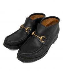 GUCCI（グッチ）の古着「ホースビッモカシンブーツ」｜ブラック