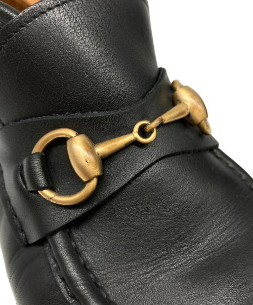 GUCCI（グッチ）GUCCI (グッチ) ホースビッモカシンブーツ ブラック サイズ:5 1/2の古着・服飾アイテム