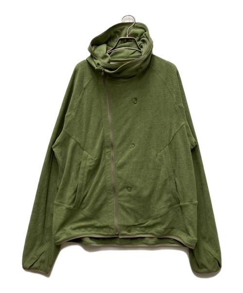 san san gear（サンサンギア）SAN SAN GEAR (サンサンギア) 25FW BUTTON FLEECE JACKET グリーン サイズ:3の古着・服飾アイテム