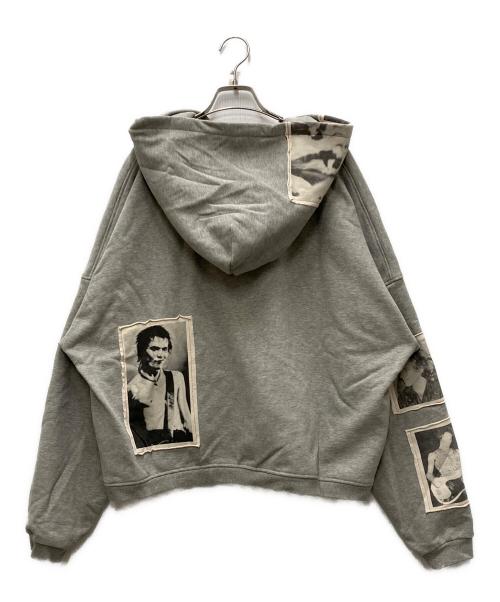 BASTARD（バスタード）BASTARD (バスタード) PUNK PRINT APPLIQUE HOODIE グレー サイズ:Ｓの古着・服飾アイテム