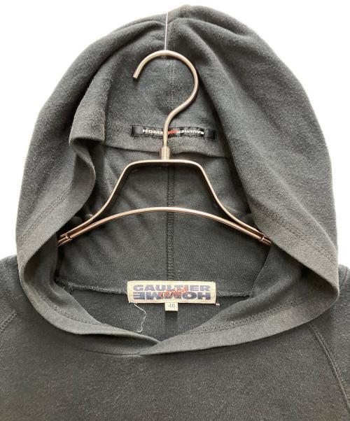 GAULTIER HOMME objet（ゴルチエオムオブジェ）GAULTIER HOMME objet (ゴルチエオムオブジェ) フード付カットソー ブラック サイズ:48の古着・服飾アイテム