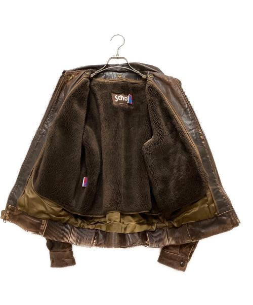 Schott（ショット）Schott (ショット) A-2 フライトジャケット ブラウン サイズ:40の古着・服飾アイテム