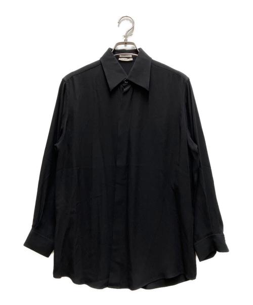 HERMES（エルメス）HERMES (エルメス) シルクシャツ ブラック サイズ:38の古着・服飾アイテム