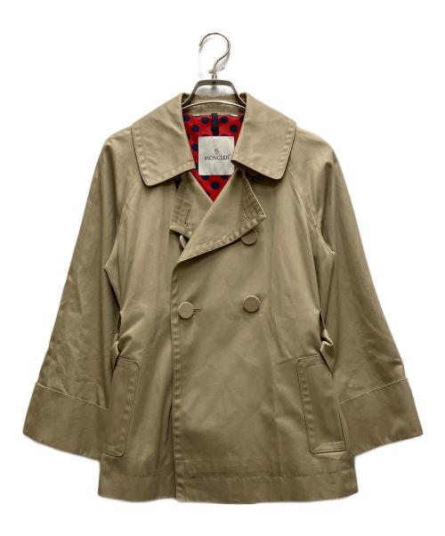 MONCLER（モンクレール）MONCLER (モンクレール) 水玉ショートトレンチコート ベージュの古着・服飾アイテム