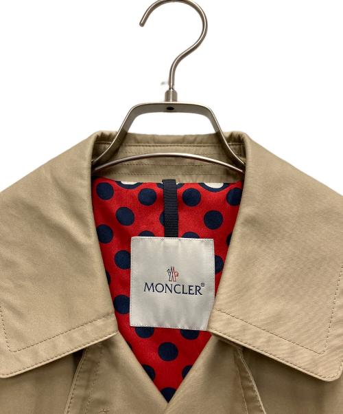 MONCLER（モンクレール）MONCLER (モンクレール) 水玉ショートトレンチコート ベージュの古着・服飾アイテム