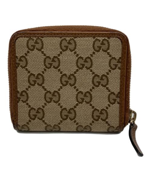 GUCCI（グッチ）GUCCI (グッチ) GG二つ折り財布 ブラウンの古着・服飾アイテム