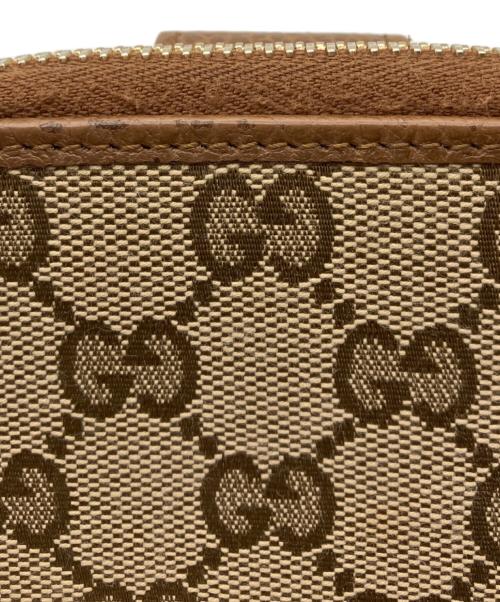 GUCCI（グッチ）GUCCI (グッチ) GG二つ折り財布 ブラウンの古着・服飾アイテム