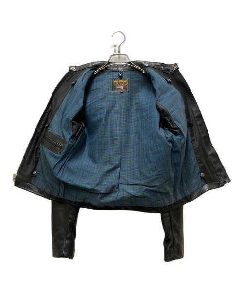 VANSON（バンソン）VANSON (バンソン) シングルライダースジャケット ブラック サイズ:34の古着・服飾アイテム